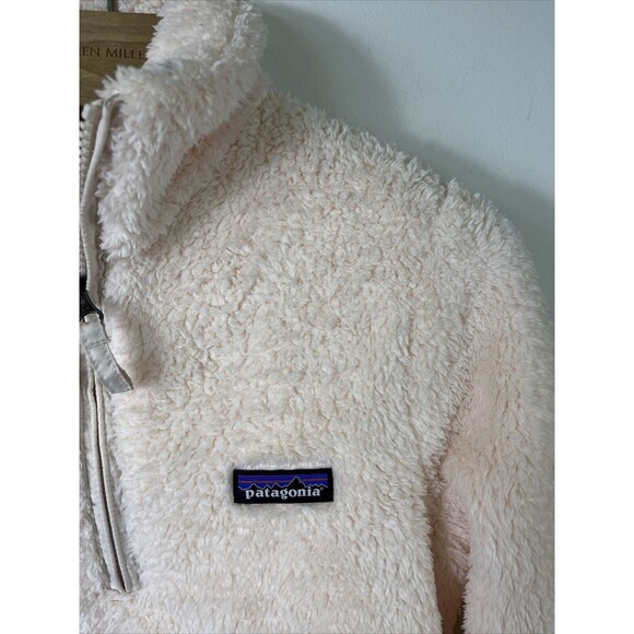 Patagonia Women’s Los Gatos 1/4 Zip Pink Sweater Top In Small 25235 Soft Sherpa - Picture 2 of 8